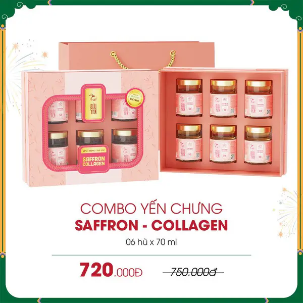 Hộp Quà Yến Chưng Saffron Collagen