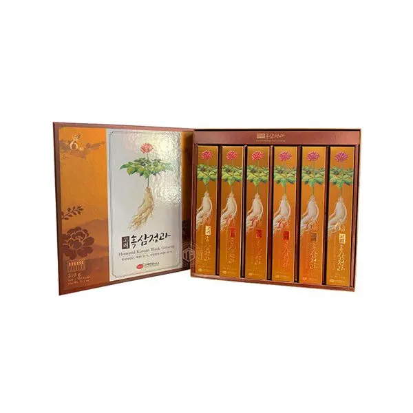 Hắc Sâm Củ Tẩm Mật Ông Chính Hãng Korea KGS 210gr(35gr x 6 củ)