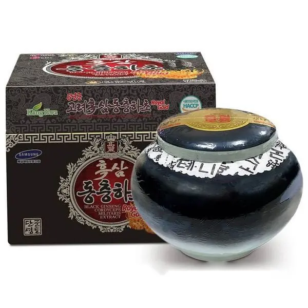 Cao Hắc Sâm Đông Trùng Kanghwa Black Red Ginseng Cordyceps Militaris Royal Gold 1Kg