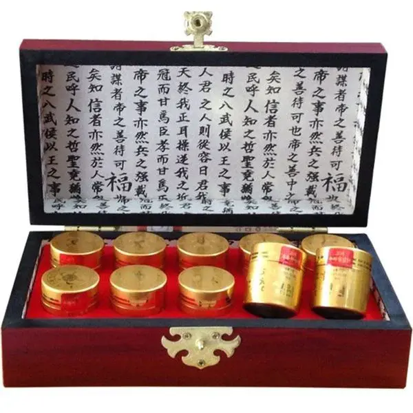 An Cung Ngưu Hoàng Vũ Hoàng Thanh Tâm Hàn Quốc Hộp Gỗ 10 Viên