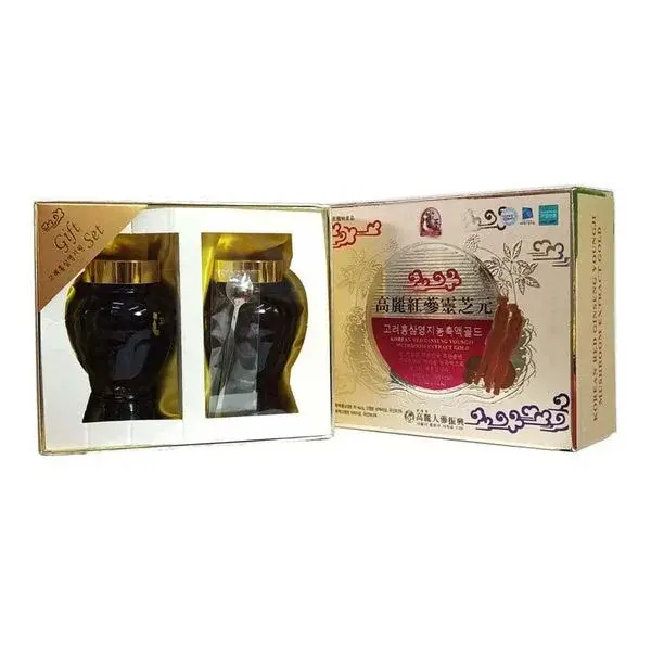 Cao Linh Chi Hồng Sâm Taewoong Food Korean Red Ginseng Youngji Mushroom Extract Gold Hàn Quốc (300gr x 2 lọ)
