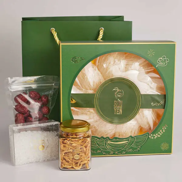Tổ yến tinh chế thượng hạng 100g Tặng1hộp đường phèn+1túi táo đỏ