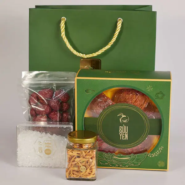 Huyết yến đảo rút lông khô–thượng hạng 50g Tặng1hộp đường phèn+1túi táo đỏ